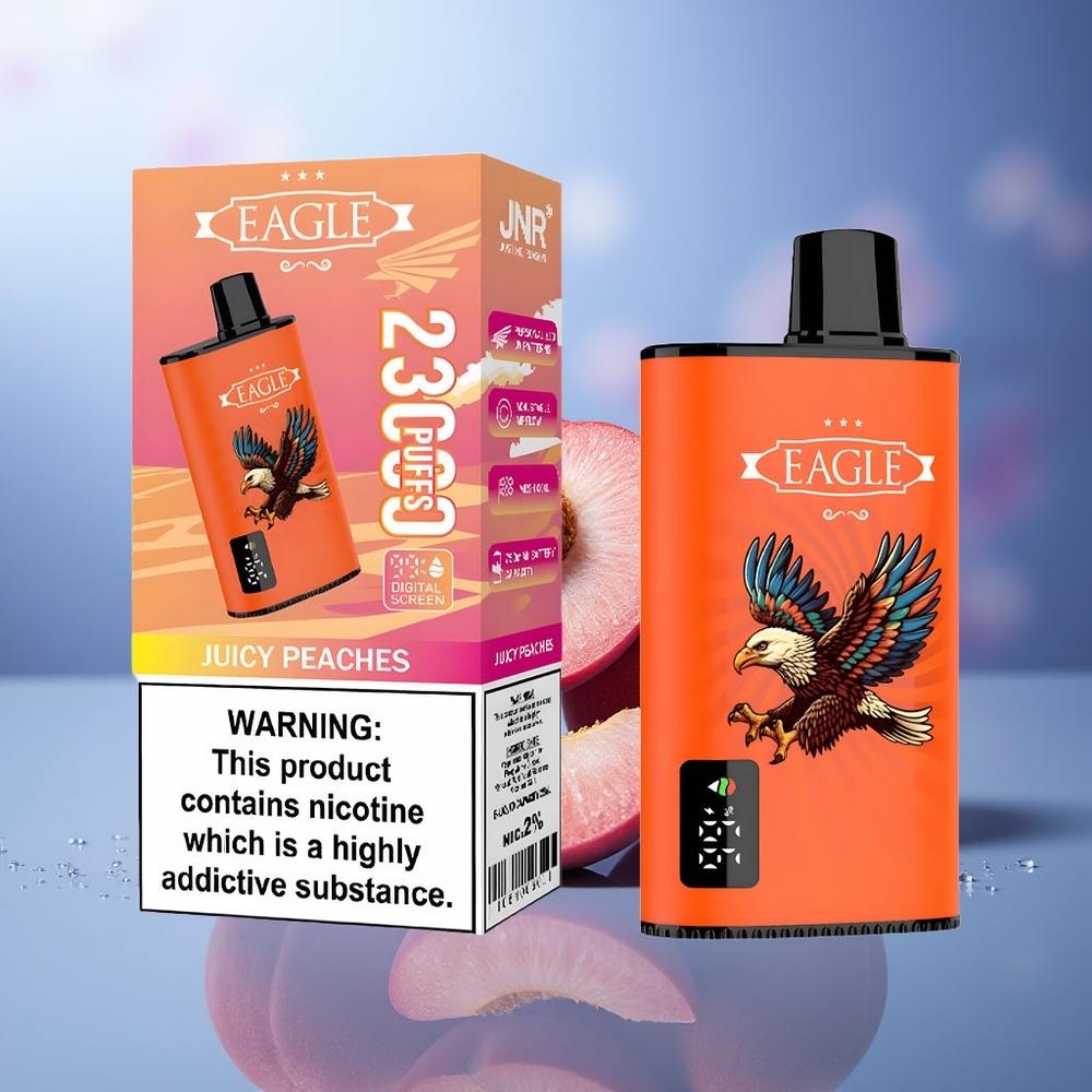JNR EAGLE Smart 23000 Puffs Melocotones Jugosos Pantalla Digital Bobina Mesh 1.0ohm Batería 750mAh