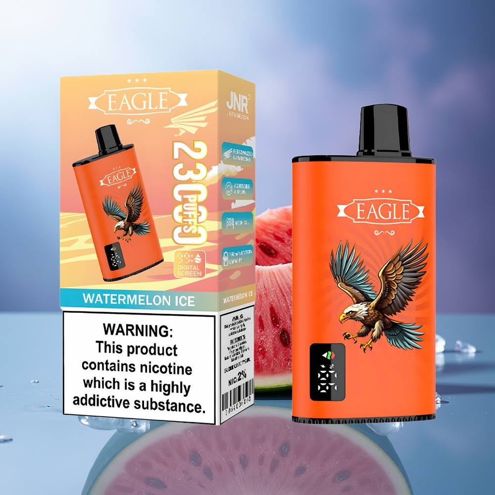 JNR EAGLE Smart 23000 Puffs Sandía Helada Pantalla Digital Bobina Malla 1.0ohm Batería 750mAh