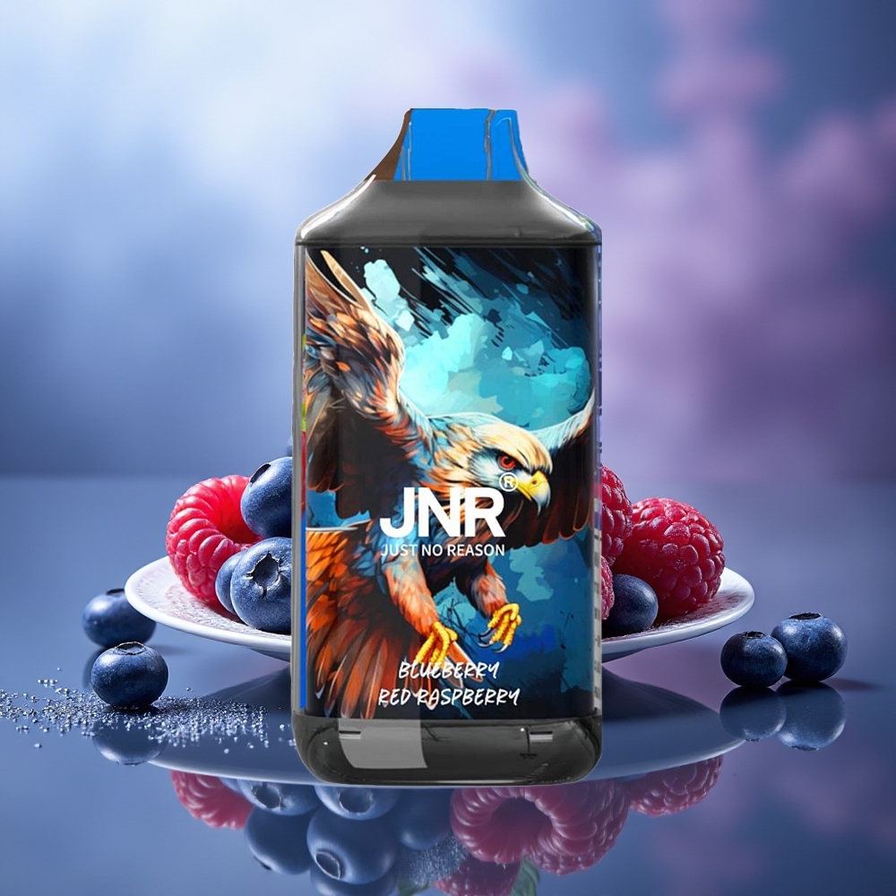 JNR Falcon 16000 Puffs Arándano Frambuesa Roja Dual Mesh Coil Smart LED Display JNR Falcon 16000 Puffs Arándano Frambuesa Roja Dual Mesh Coil Smart LED Display