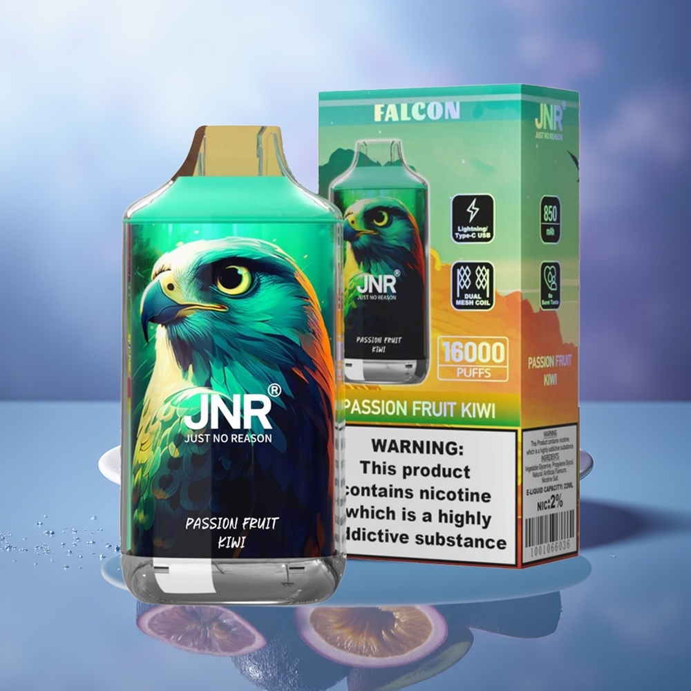 JNR Falcon 16000 Puffs Maracuyá Kiwi 850 mAh 22ml Dual Mesh Coil
