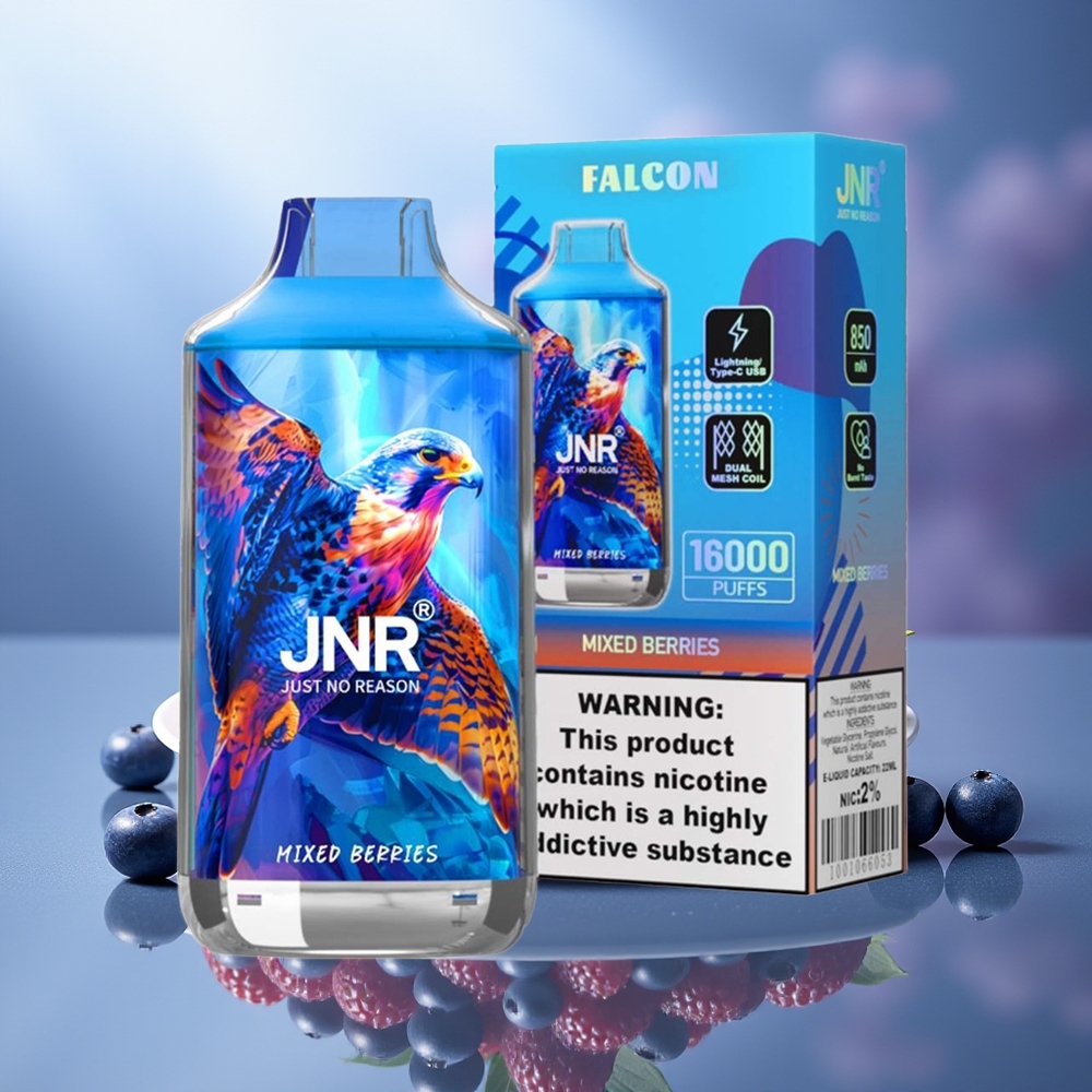 JNR Falcon 16000 Puffs Mezcla de Bayas 850 mAh Tipo C