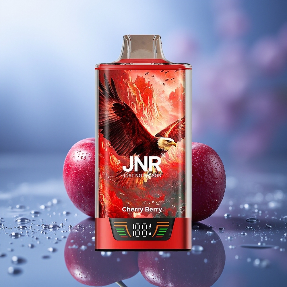 JNR Falcon Pro 28000 Disposables 28000 Bocanadas Cereza Baya USB-C Pantalla Inteligente
