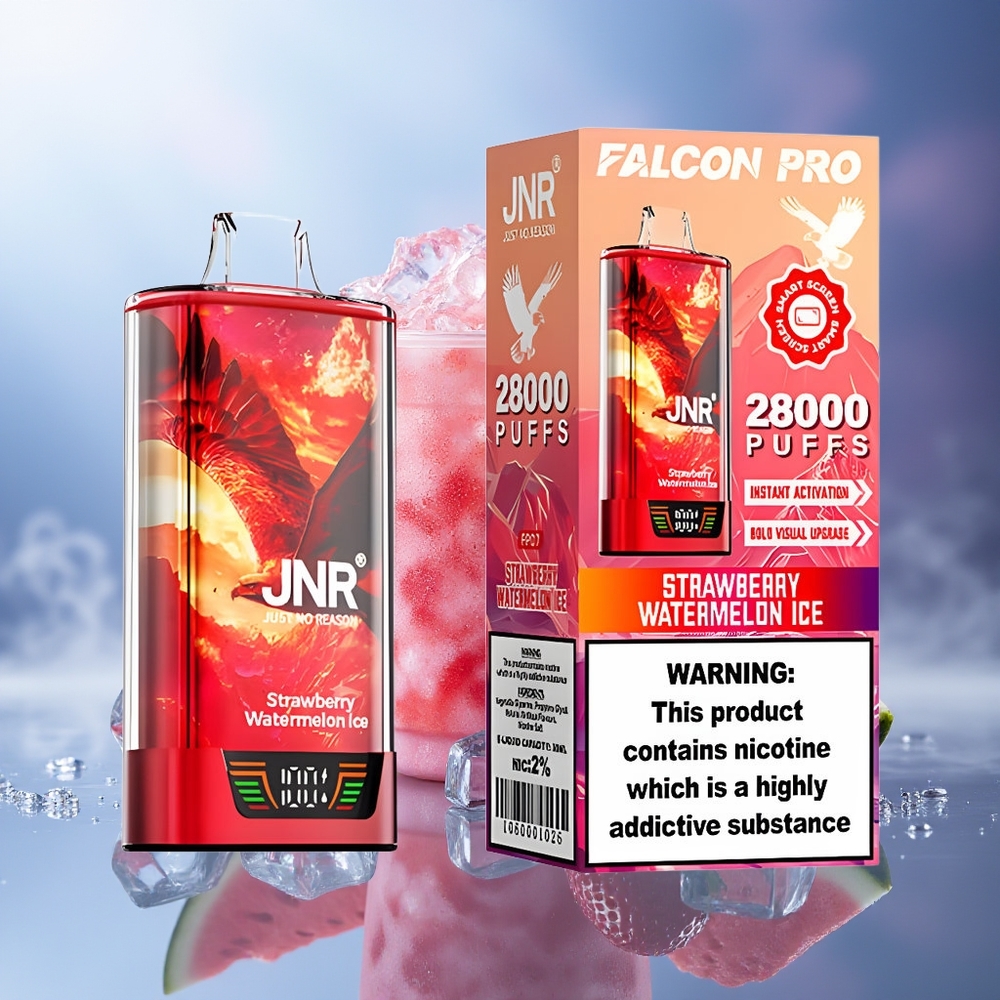 JNR Falcon Pro 28000 Fresa Sandía Helada 30ml 950mAh Dual Mesh