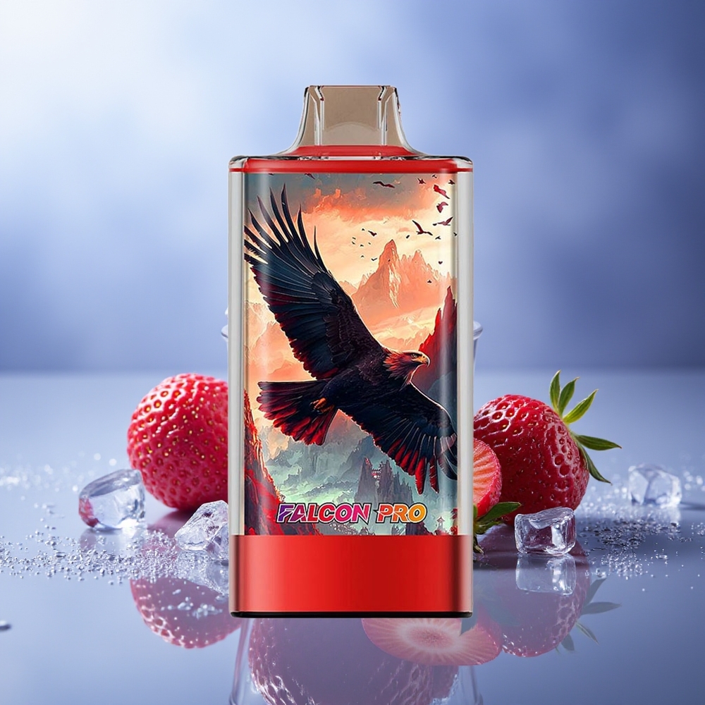 JNR Falcon Pro 28000 Puffs 30ml Fresa Hielo Smart Display Dual Mesh Coil