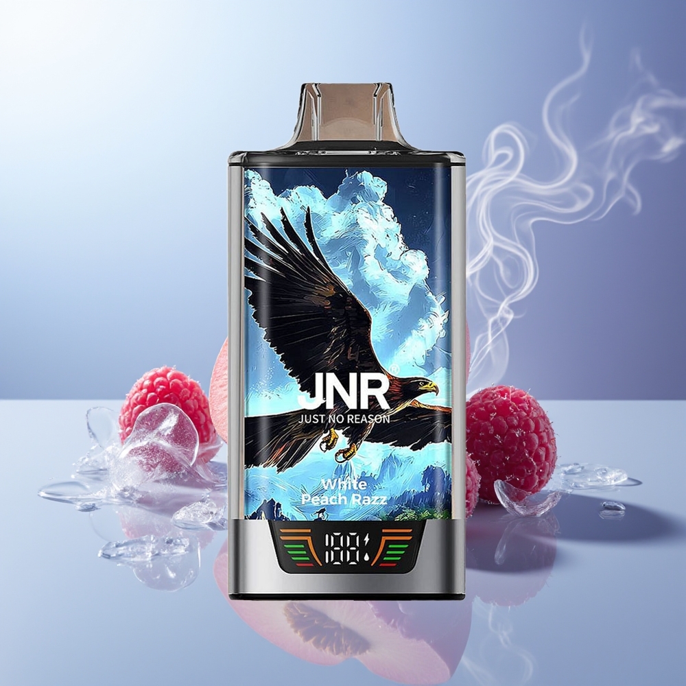 JNR Falcon Pro 28000 Puffs Duraznos Blancos y Frambuesa 30ml 950mAh USB-C