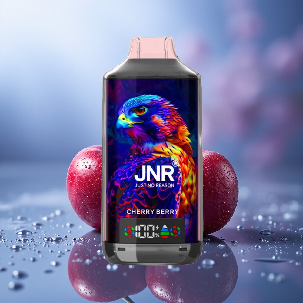 JNR Falcon X 18000 Puffs Cereza Baya Digital Display Tipo-C