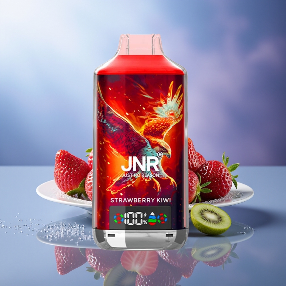 JNR Falcon X 18000 Puffs Fresa Kiwi Digital Display Dual Mesh Coil