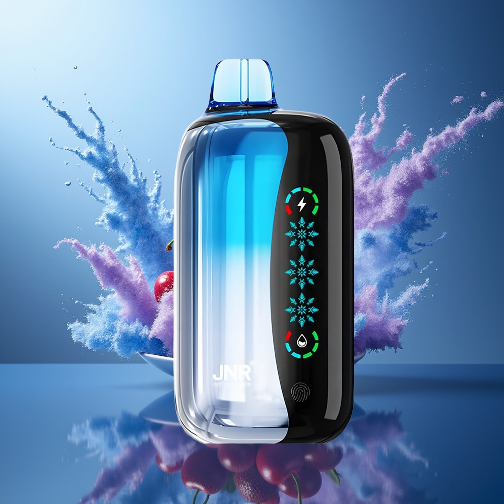 JNR Flex Ice 21000 Puffs Exprimidor de Cereza Azul Ajustable 26ml Dual Mesh