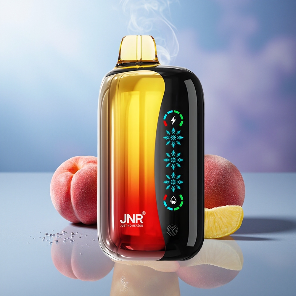 JNR Flex Ice 21000 Puffs Melocotón Mango Piña Ajustable Ice 26ml 1.2 Ohm Dual Mesh