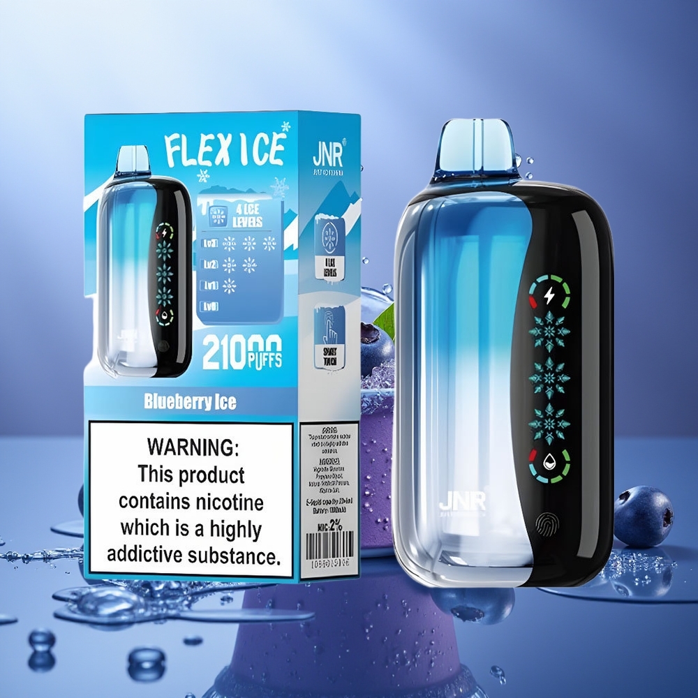 JNR Flex Ice 21000 Puffs Vape Desechable Arándano Helado Ajustable 26ml 5% Nicotina