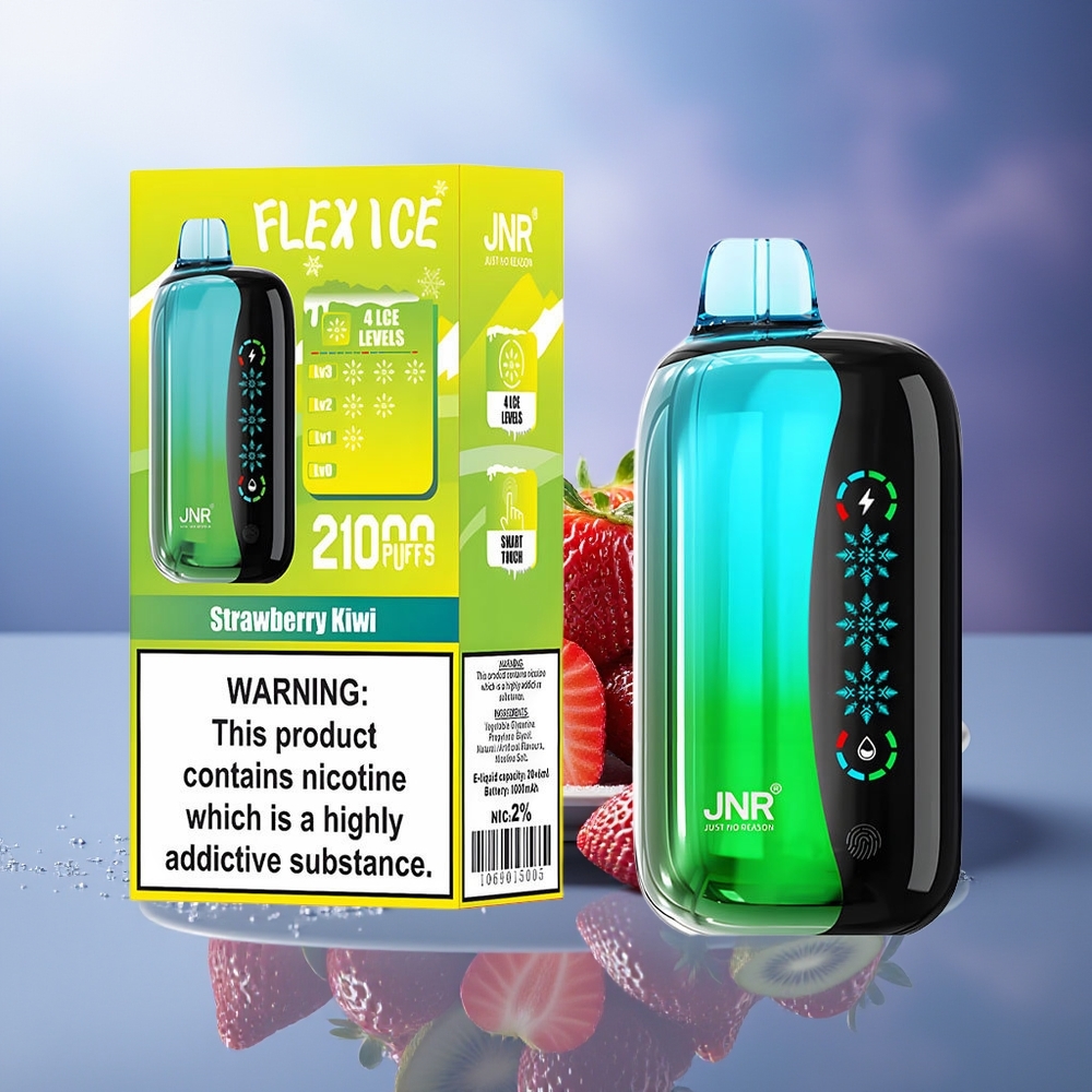 JNR Flex Ice 21000 Puffs Vape Desechable Fresa Kiwi Ajustable Ice Tipo-C 26ml