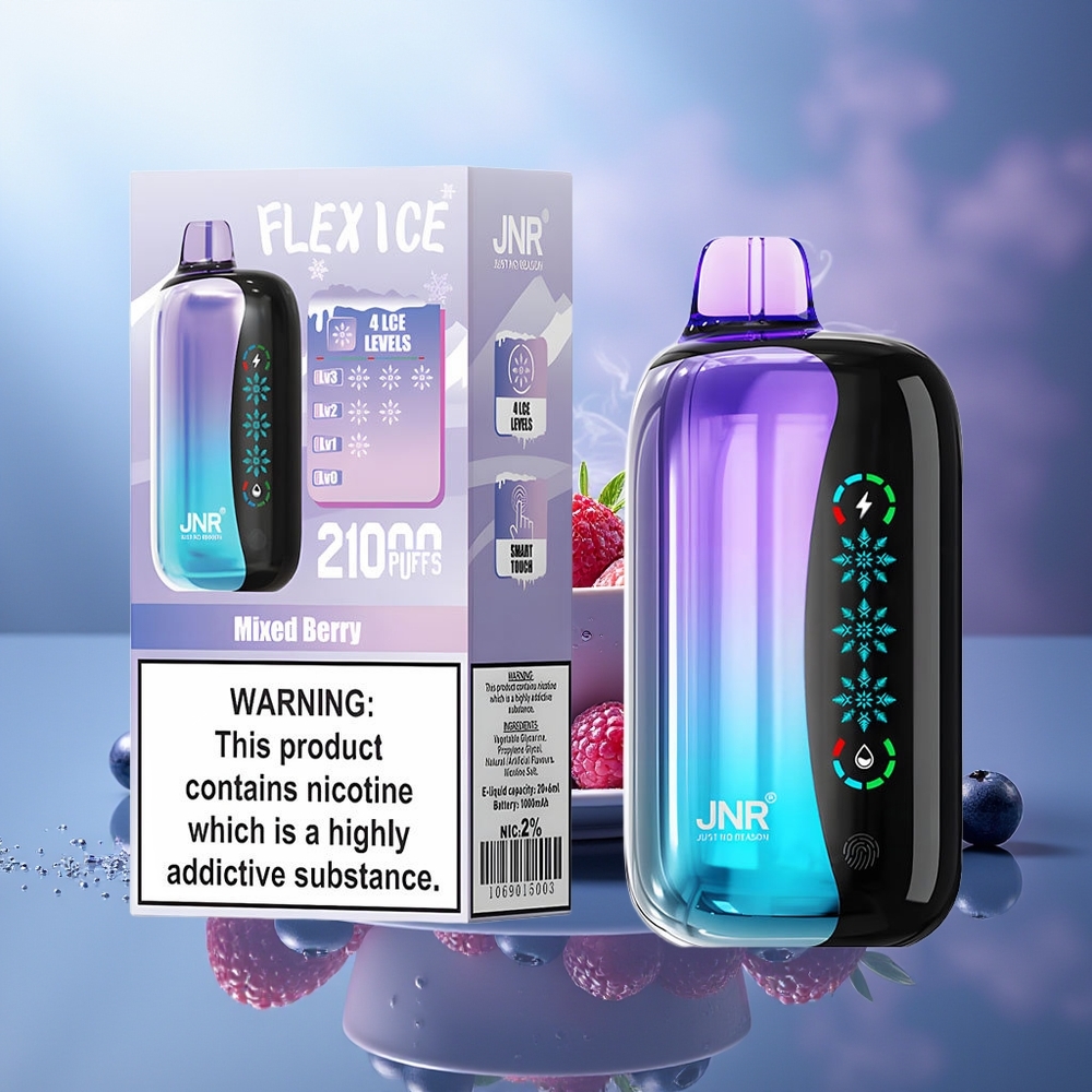 JNR Flex Ice 21000 Puffs Vape Desechable Frutas Mixtas Ajustable 26ml 1000mAh