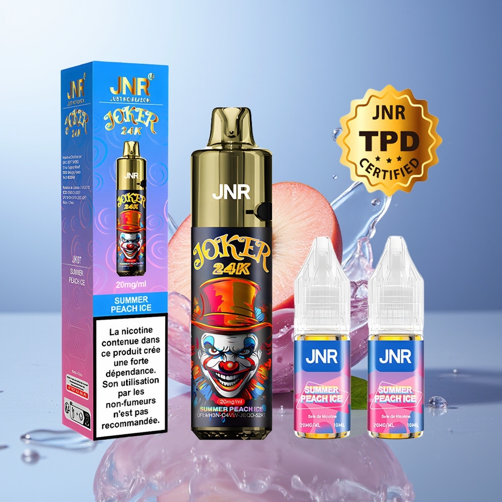 JNR Joker 24000 Puffs Melocotón de Verano y Hielo 2+10ml 2% TPD