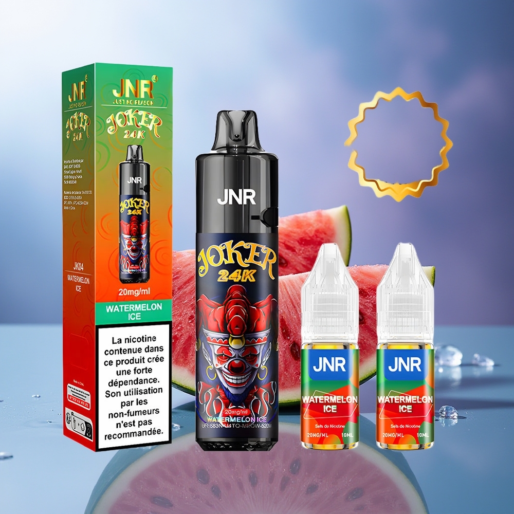 JNR Joker 24000 Puffs Sandía Helada 2+10ml Recargable 2% Nicotina TPD