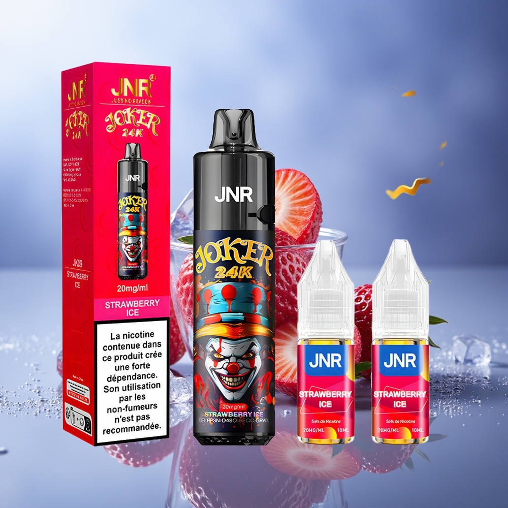 JNR Joker 24000 Puffs Strawberry Ice 2+10ml 2% 800mAh