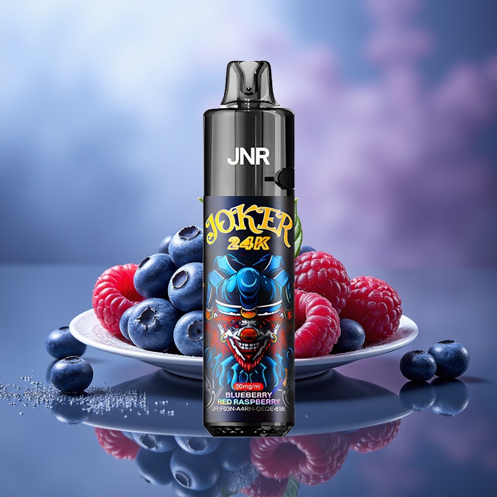JNR Joker 24000 Puffs Vape Desechable Arándano Frambuesa Roja 2% Nicotina 800mAh Tipo-C