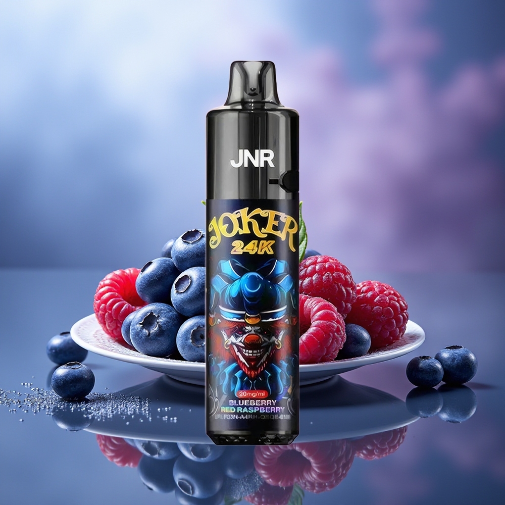 JNR Joker 24000 Puffs Vape Desechable Arándano Frambuesa Roja 2% Nicotina 800mAh Tipo-C