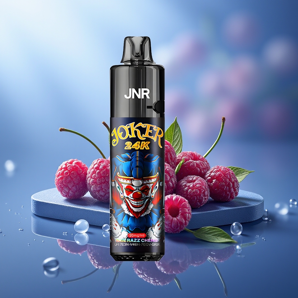 JNR Joker 24000 Puffs Vape Desechable Blue Razz Cereza 2% Nicotina Batería 800mAh Tipo-C