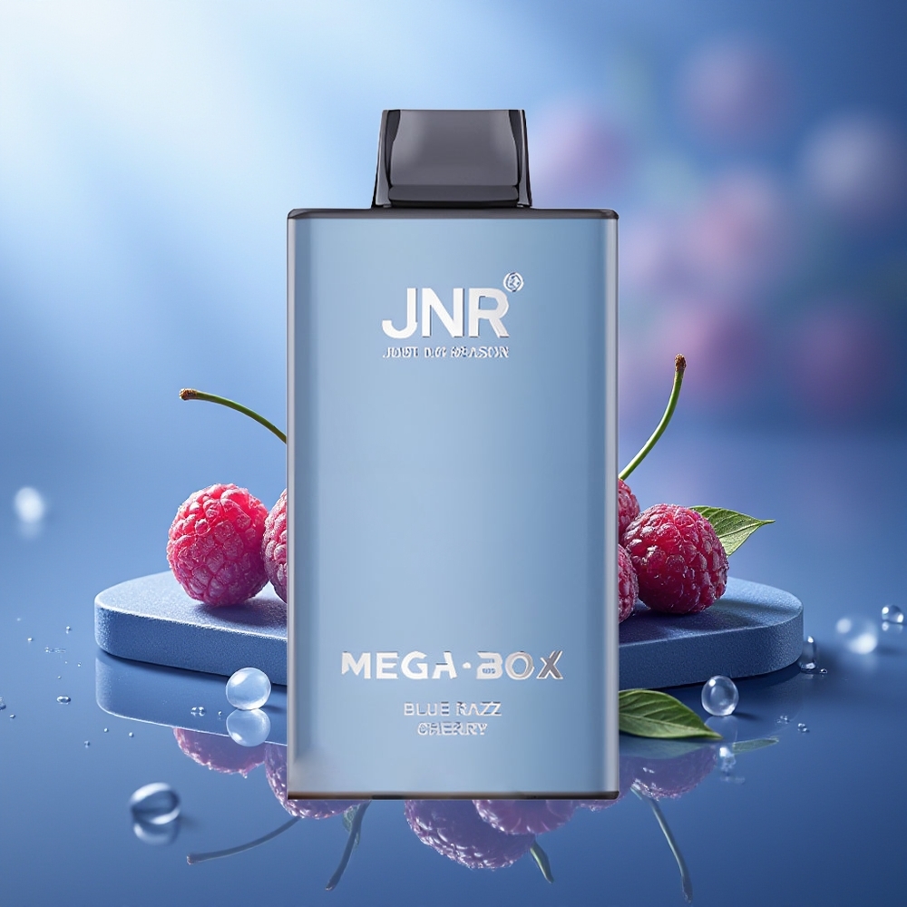JNR Mega Box 25000 Puffs Azul Frambuesa Cereza Dual Mesh Tipo-C