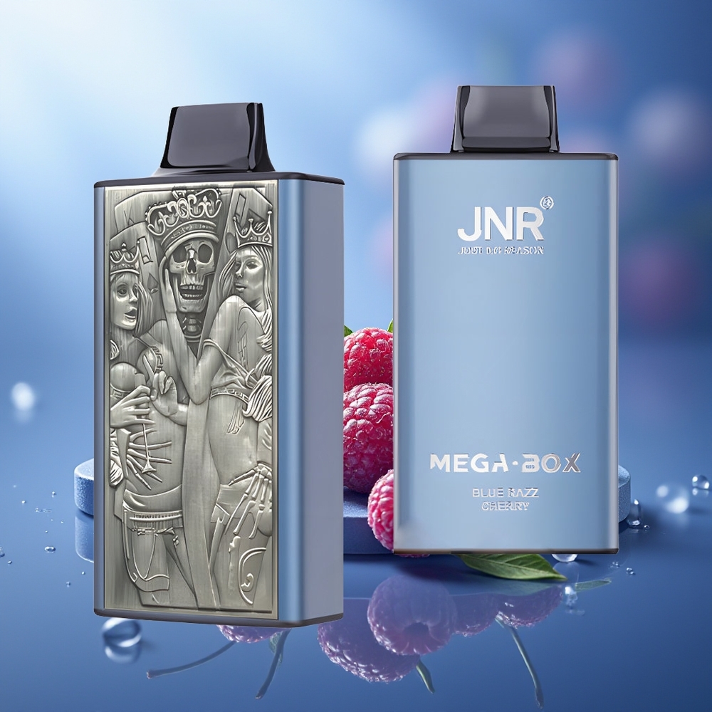 JNR Mega Box 25000 Puffs Azul Frambuesa Cereza Dual Mesh Tipo-C