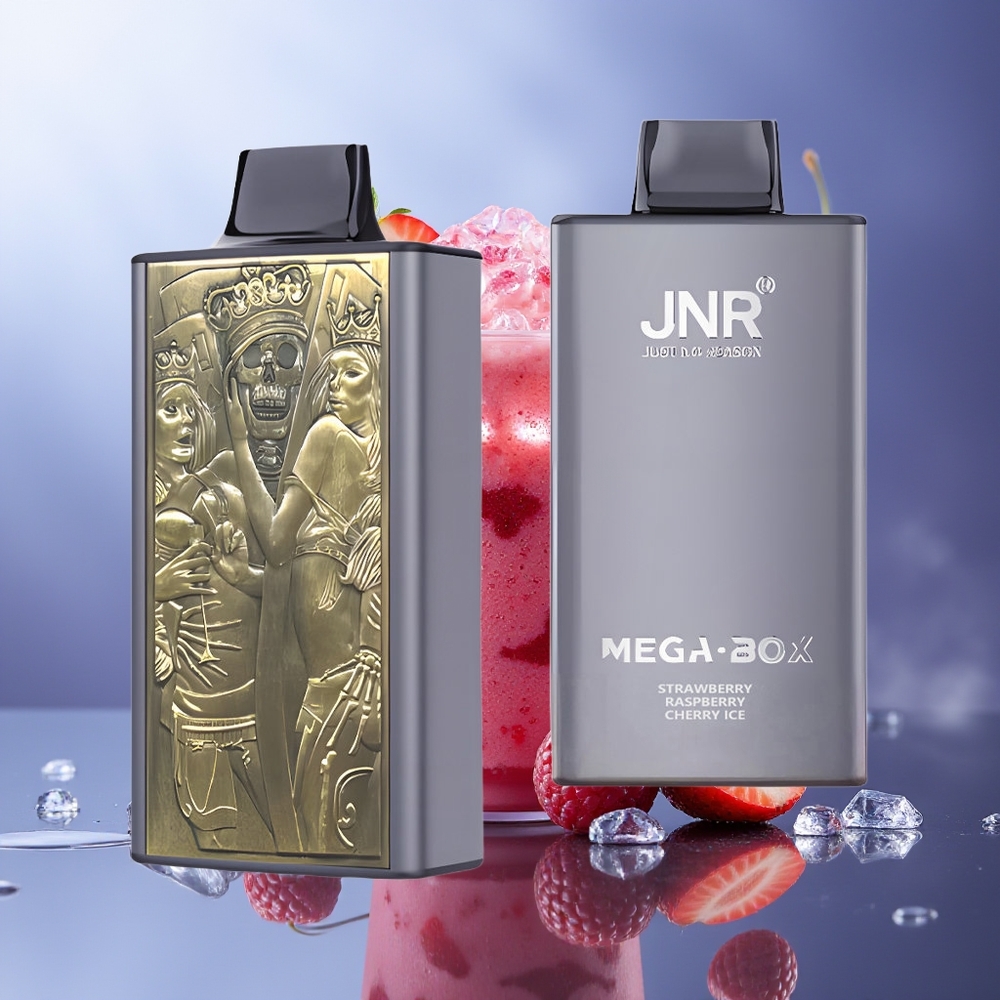 JNR Mega Box 25000 Puffs Fresa Frambuesa Cereza Hielo Tipo-C Carga Rápida Batería 850mAh