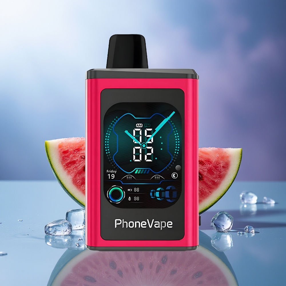 JNR PhoneVape 30000 caladas Vape Desechable Sandía Helada Pantalla Completa Batería Recargable 850mAh Modo Turbo