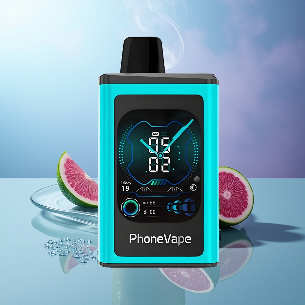 JNR PhoneVape 30000 puffs Menta de Miami Pantalla Completa Batería Recargable Turbo