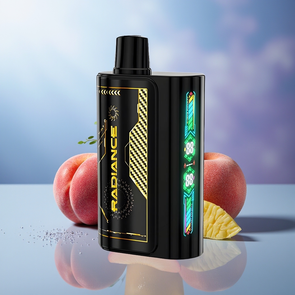 JNR Radiance 31000 Bocadillos Melocotón Mango Piña Dual Mesh Coil 28ml Pantalla Inteligente