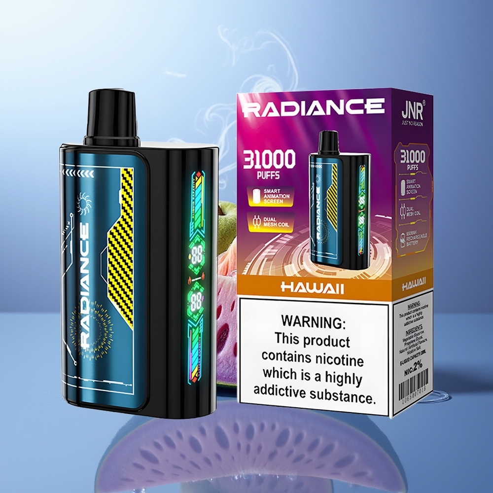 JNR Radiance 31000 Puffs Doble Malla Carga Tipo-C 2% Hawaii