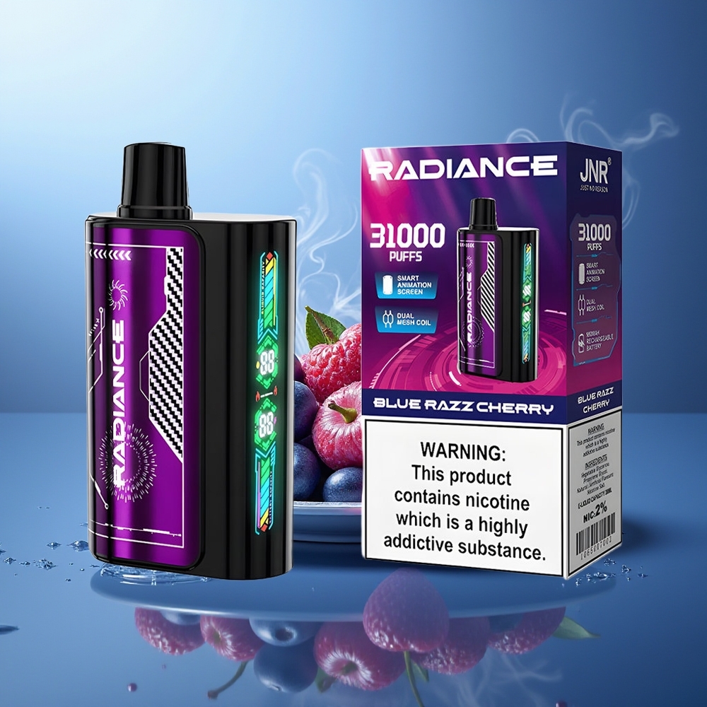 JNR Radiance 31000 Puffs Dual Mesh Azul Frambuesa Cereza Tipo-C