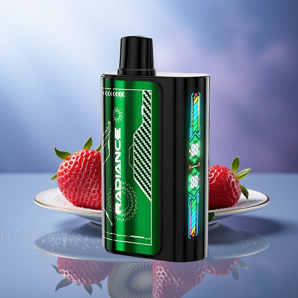 JNR Radiance 31000 Puffs Fresa Kiwi Pantalla Inteligente Batería Recargable Dual Coil Mesh
