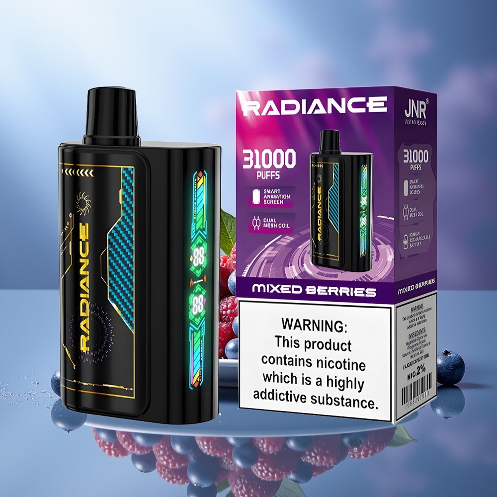 JNR Radiance 31000 Puffs Vape Desechable Frutas Mixtas 28ml Pantalla Inteligente Batería Recargable