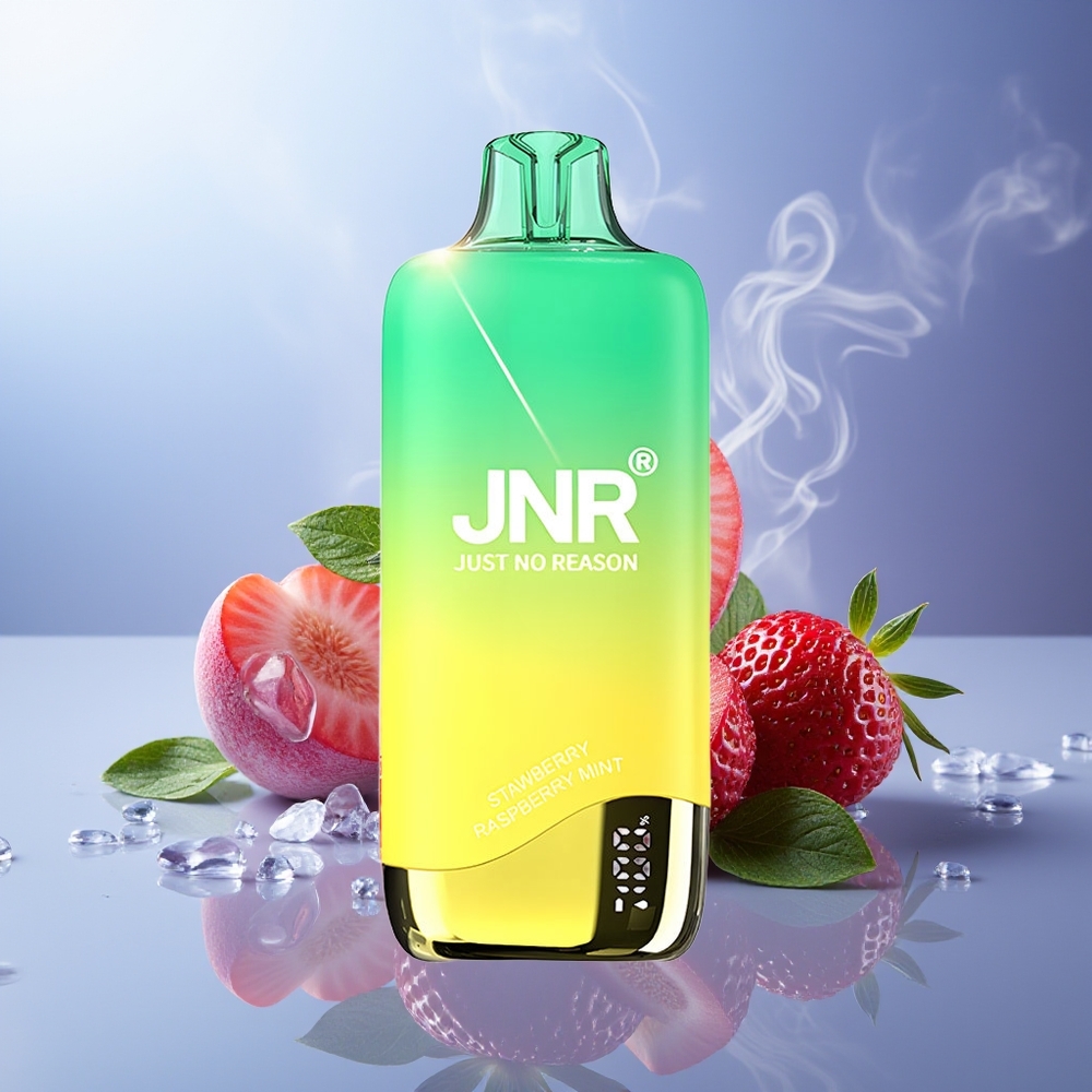 JNR Rainbow 10500 Puffs Vape Desechable Fresa Melocotón Menta 18ml 0.8ohm USB-C