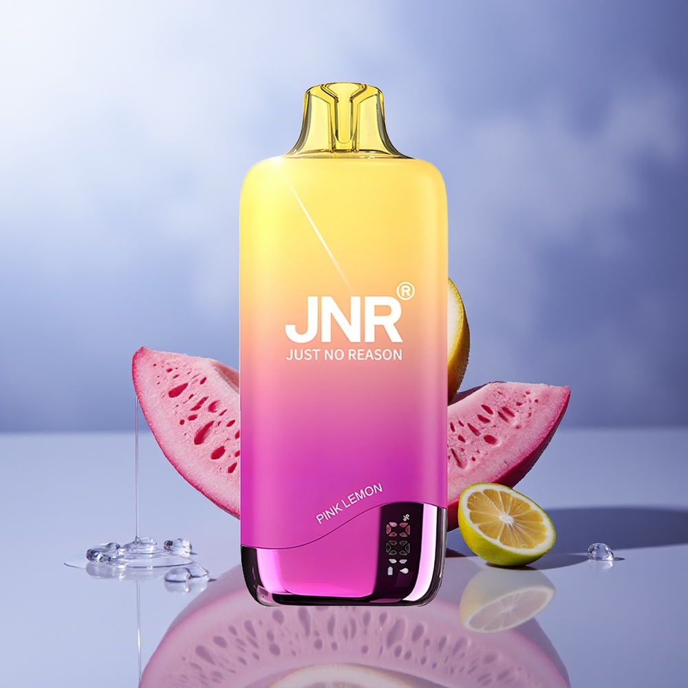JNR Rainbow 10500 Puffs Vape Desechable Limón Rosado 18ml 0.8ohm USB-C