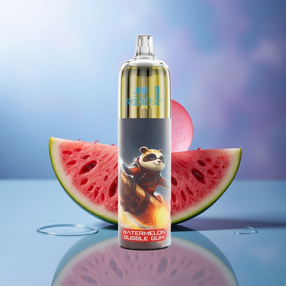 JNR Rocket-X 12400 Puffs Chicle de Sandía RGB Tipo-C Batería 850mAh Bobina Mesh 1.2ohm