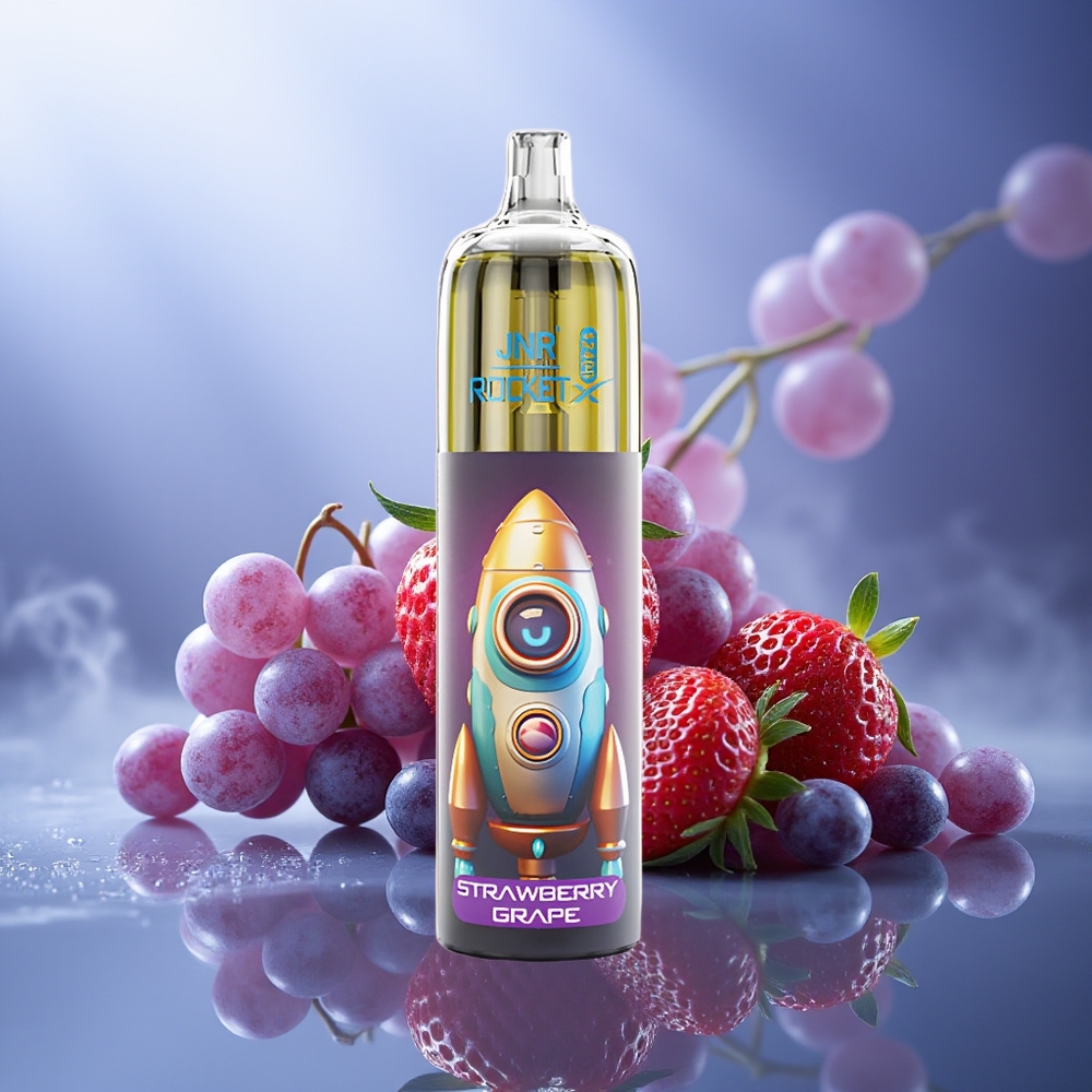 JNR Rocket-X 12400 Puffs Fresa Uva RGB Luzes Tipo-C 1.2ohm