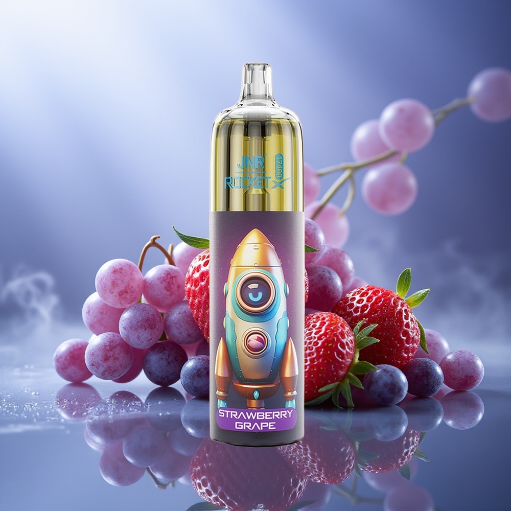 JNR Rocket-X 12400 Puffs Fresa Uva RGB Luzes Tipo-C 1.2ohm