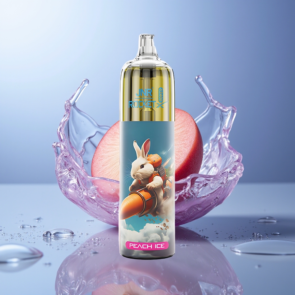 JNR Rocket-X 12400 Puffs Melocotón Hielo RGB Tipo-C 850mAh 1.2ohm