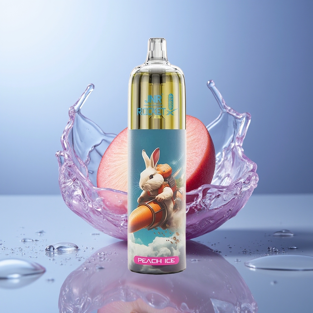 JNR Rocket-X 12400 Puffs Melocotón Hielo RGB Tipo-C 850mAh 1.2ohm