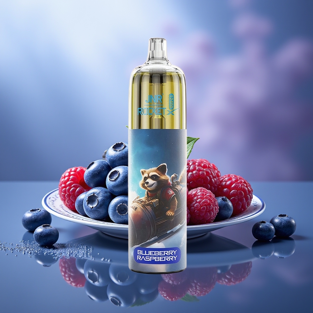 JNR Rocket-X 12400 Puffs Vape Desechable Arándano Frambuesa RGB 1.2ohm Tipo-C