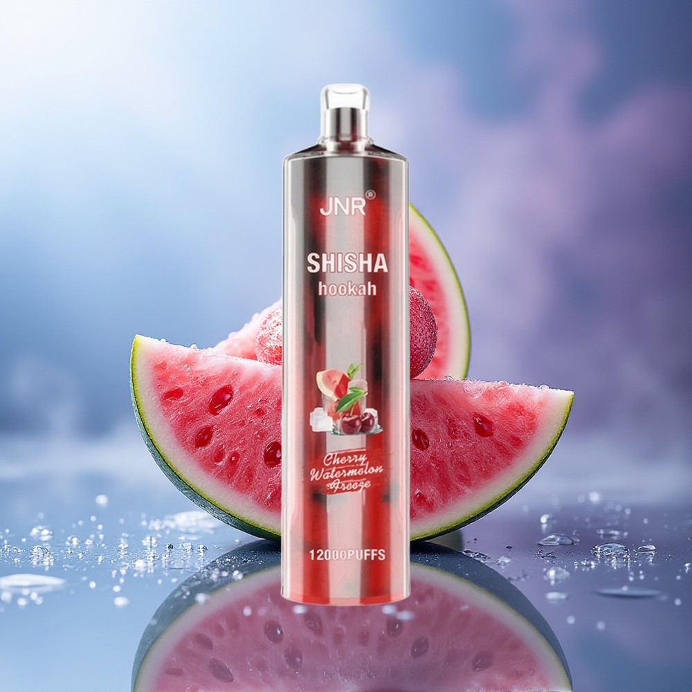 JNR Shisha Hookah 12000 Puffs Cereza Sandía Helada 750mAh Tipo-C