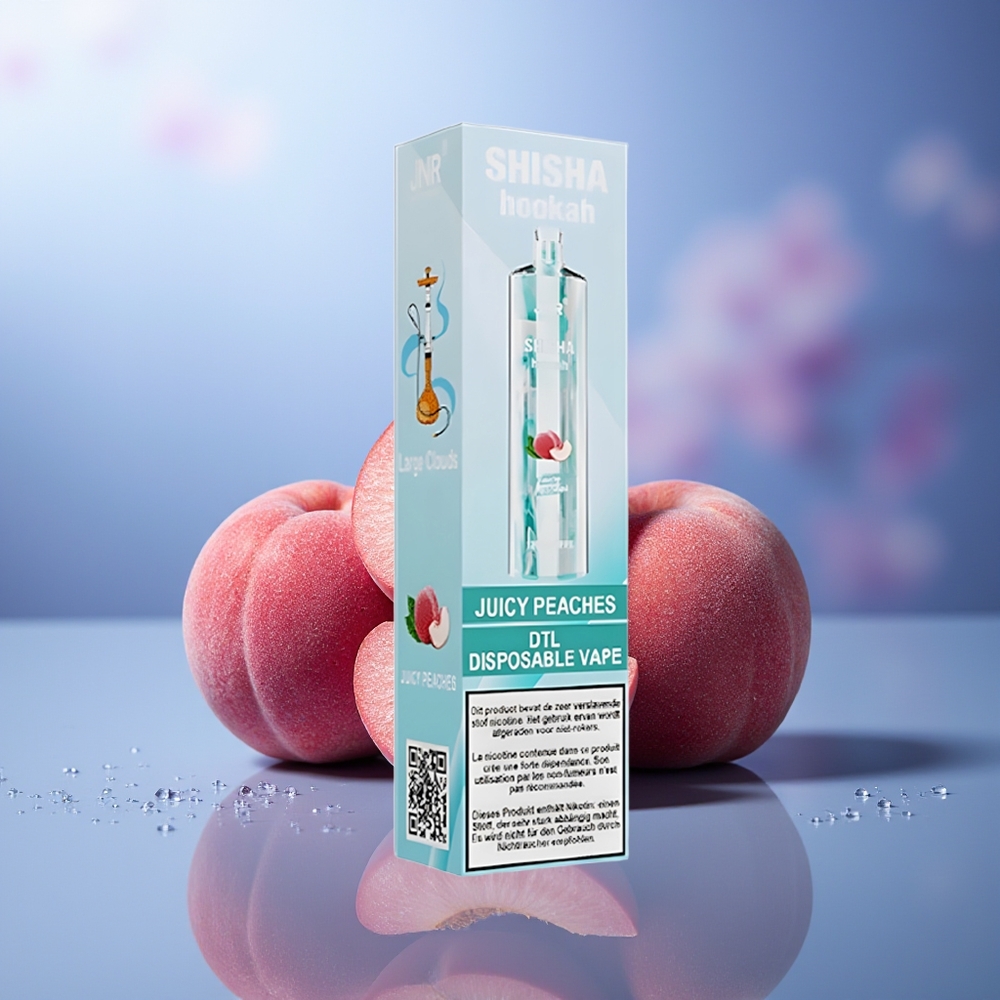 JNR Shisha Hookah 12000 Puffs Durazno Jugoso 750mAh 24ml 0.6 Ohm