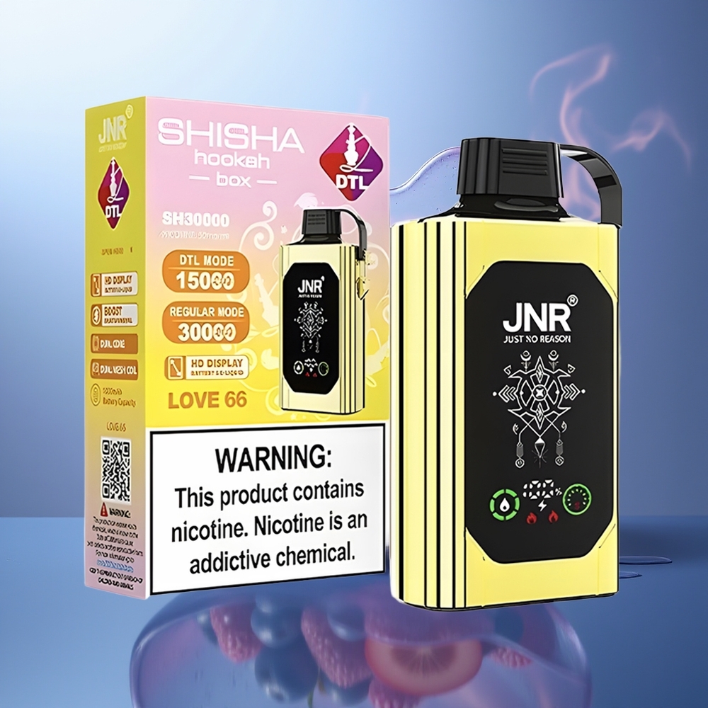 JNR Shisha Hookah Box 20500 Puffs Amor 66 HD Display 1000mAh 25ml Dual Mesh Coil