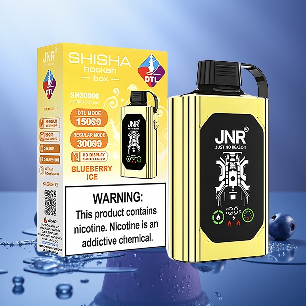 JNR Shisha Hookah Box 20500 Puffs Arándano Hielo HD Display 1000mAh Type-C