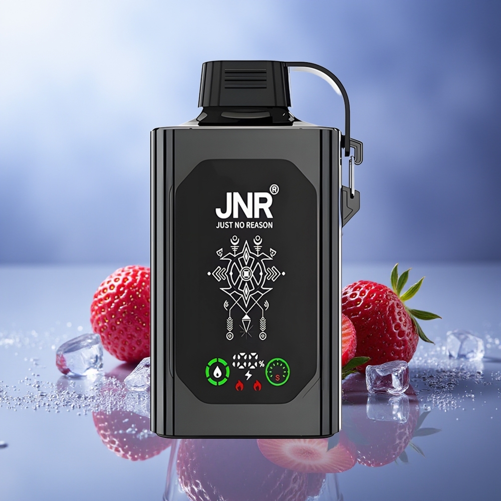 JNR Shisha Hookah Box 20500 Puffs Fresa Hielo HD Display 1000mAh Tipo-C JNR Shisha Hookah Box 20500 Puffs Fresa Hielo HD Display 1000mAh Tipo-C