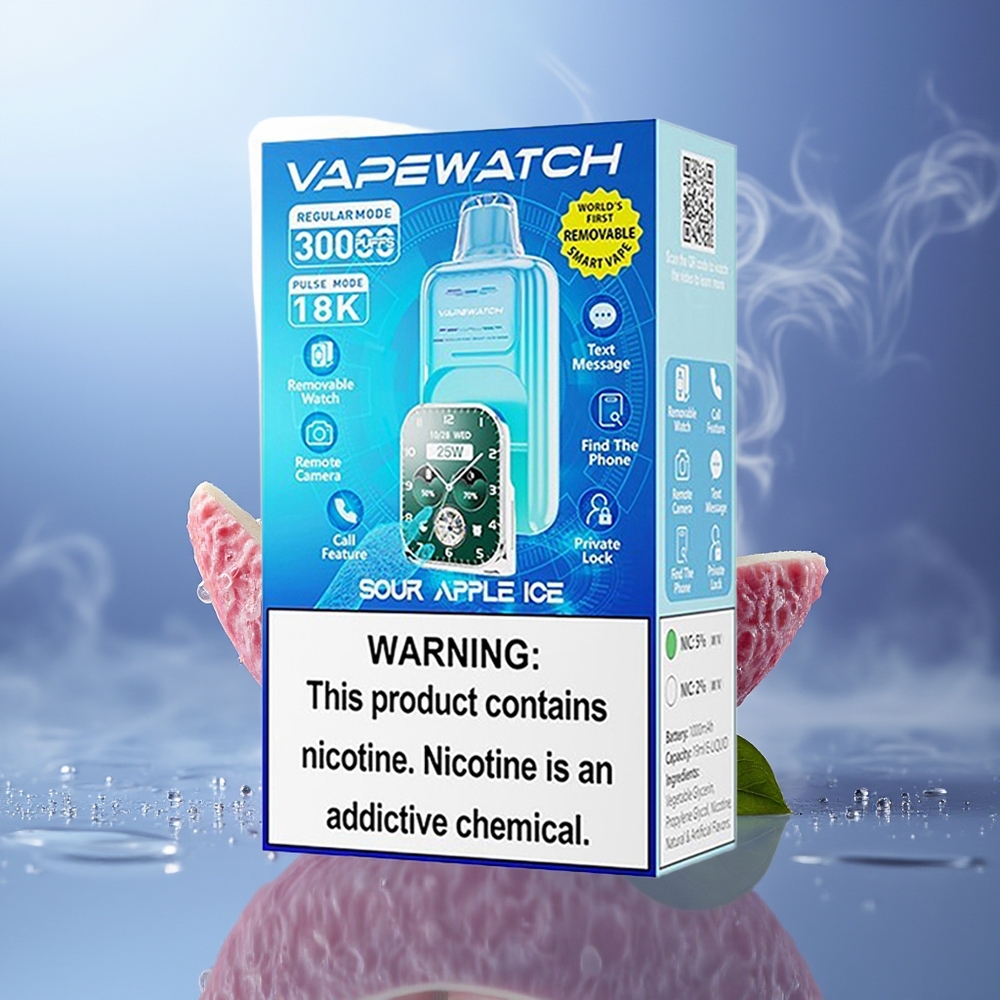 JNR VapeWatch 30000 Puffs 1000mAh 19mL Manzana Ácida Hielo