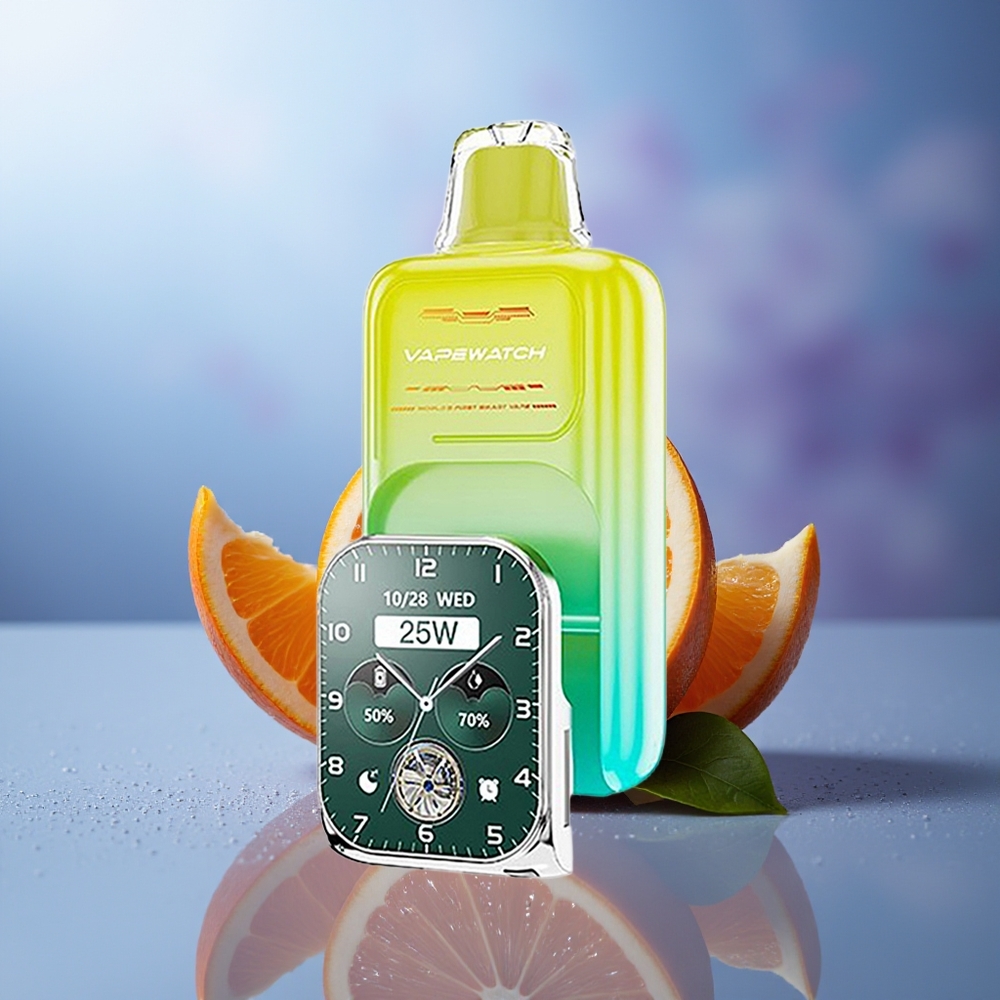 JNR VapeWatch 30000 Puffs Naranja Mango Dual Mesh Coil 19mL 5% Type-C