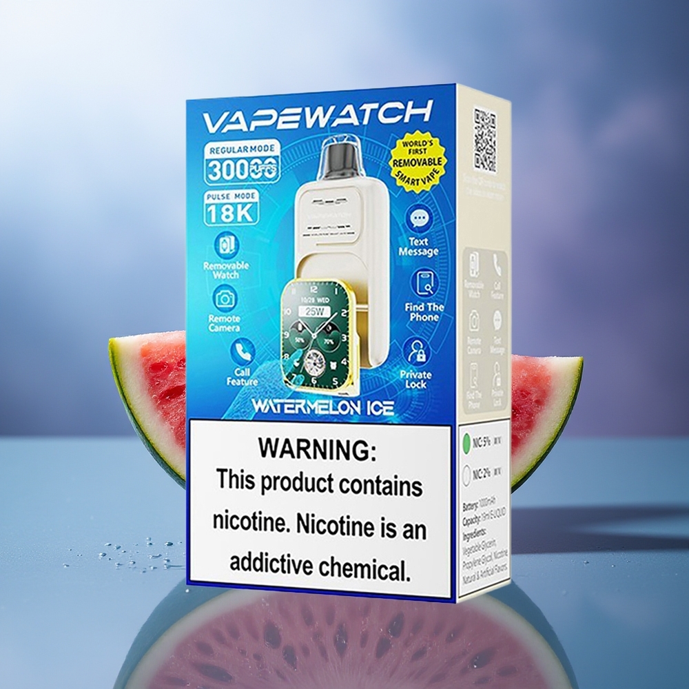 JNR VapeWatch 30000 Puffs Sandía Hielo 1000mAh 19mL Tipo-C