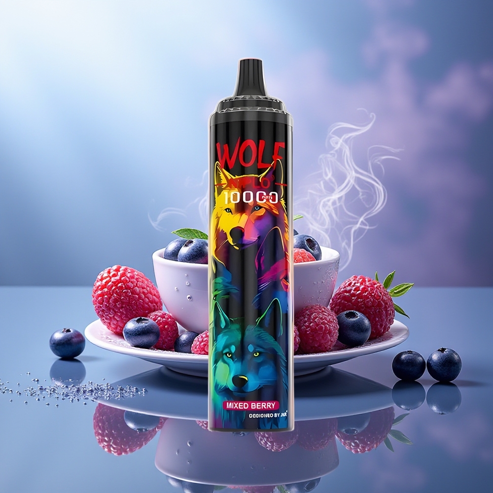JNR Wolf Niplo 10000 Puffs Bayas Mixtas Malla 1.0 Ohm Tipo-C