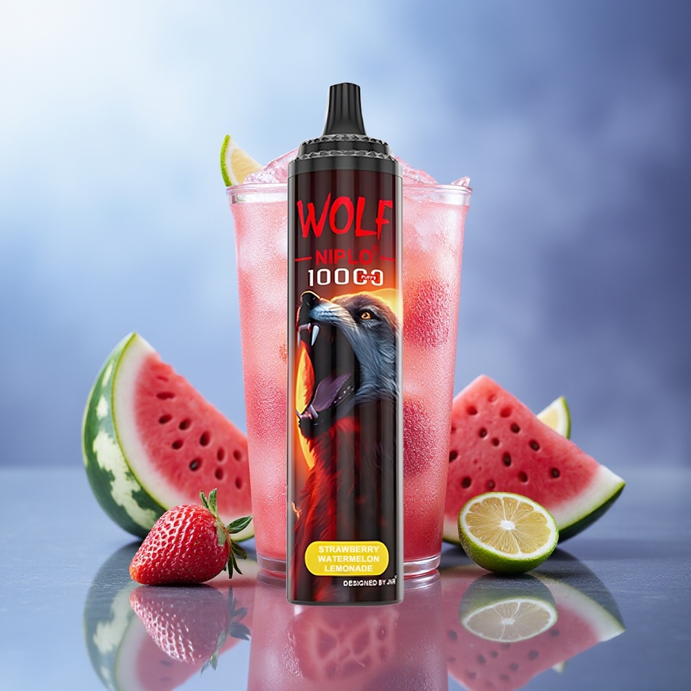 JNR Wolf Niplo 10000 Puffs Fresa Sandía Limonada Malla 1.0 Ohm Tipo-C